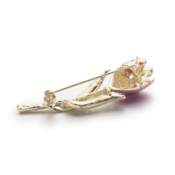 Broche de tulipa de cristal elegante