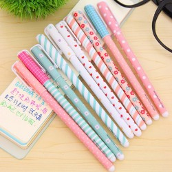 Canetas de gel de cor de design florido 10pcs