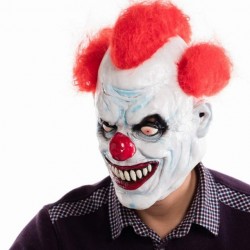 palhaço irritado máscara de látex cara cheia - Halloween - festa - carnaval