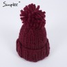 Tampa de chapéu de lã de malha com Tassel