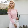 Elegante Off ombro malha camisola Jumper