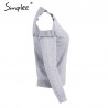 Elegante Off ombro malha camisola Jumper