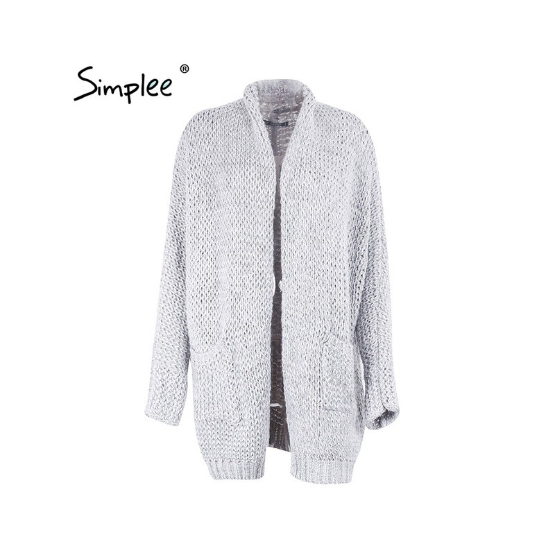 Casual Knitting Long Cardigan Loose JumperHoodies & Jumpers