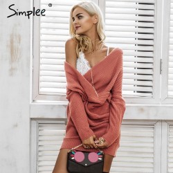 Sexy Cross tricô camisola Pullover