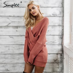 Sexy Cross tricô camisola Pullover