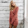 Sexy Cross tricô camisola Pullover