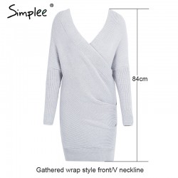 Sexy Cross tricô camisola Pullover