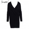 Sexy Cross tricô camisola Pullover