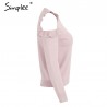 Elegante Off ombro malha camisola Jumper