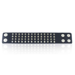 Pulseira de couro Stud Rivet de quatro linhas Unisex
