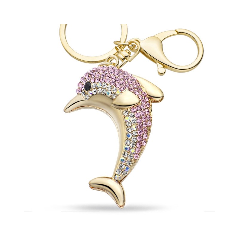 Golfinho de cristal - chaveiro