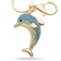 Golfinho de cristal - chaveiro