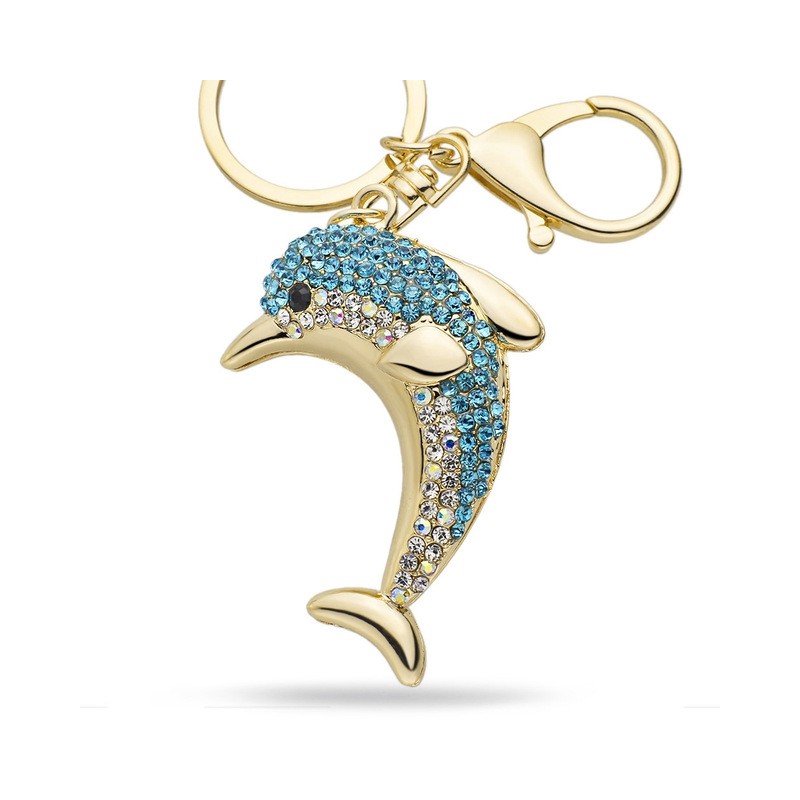 Golfinho de cristal - chaveiro