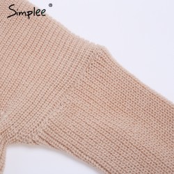 Sexy Cross tricô camisola Pullover