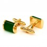 Verde opal dourado punhos de luxo