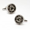 Cufflinks de metal de design de rolamento