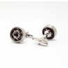 Cufflinks de metal de design de rolamento