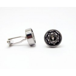 Cufflinks de metal de design de rolamento