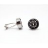 Cufflinks de metal de design de rolamento