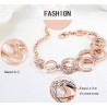 Multilayer simetria círculo Link strass Pulseira