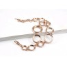 Multilayer simetria círculo Link strass Pulseira