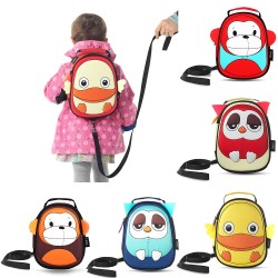 Mochila impermeável do bebê do projeto animal 3D com arnês seguro