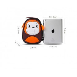 Mochila impermeável do bebê do projeto animal 3D com arnês seguro
