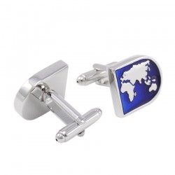 Cufflinks de design de mapa do mundo