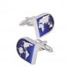 Cufflinks de design de mapa do mundo