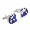 Cufflinks de design de mapa do mundo