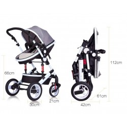 Duas vias Stroller Pram do bebê 0-3 anos