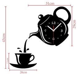 Coffee Tea Cup Shape Wall ClockClocks