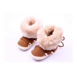 recém-nascido Toddler algodão macio grosso quente velo sapatos botas primeiro Walkers