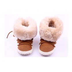 recém-nascido Toddler algodão macio grosso quente velo sapatos botas primeiro Walkers