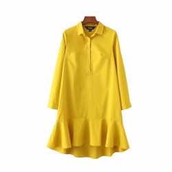 Casual Mini Ruffles vestido tônico