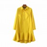 Casual Mini Ruffles vestido tônico