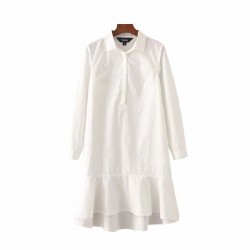 Casual Mini Ruffles vestido tônico