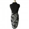 Leaf Print Elegant Patchwork DressDresses
