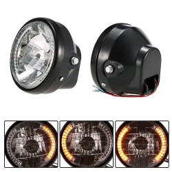 7" Headlight de motocicleta LED redondo Indicadores de sinal de giro