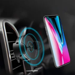 iPhone X S8 Original 360 Grau Rotação Qi carregador de carro sem fio titular do telefone com indicador de LED