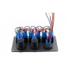 6 Gang 12V painel de interruptor - 5V Dual USB - voltímetro digital