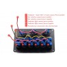 6 Gang 12V painel de interruptor - 5V Dual USB - voltímetro digital