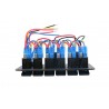 6 Gang 12V painel de interruptor - 5V Dual USB - voltímetro digital