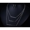 3 colar de camada e brincos Conjunto de jóias