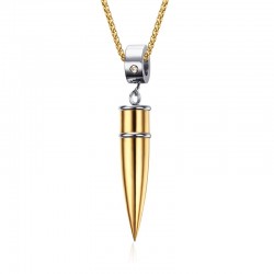 Colar pingente forma de bala masculino