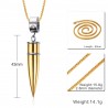 Colar pingente forma de bala masculino