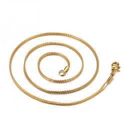 Ouro e prata colar de aço inoxidável unisex