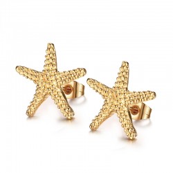 Brincos de peixe estrelado de ouro