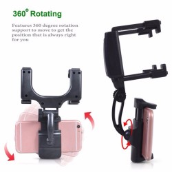 iPhone Samsung GPS Smartphone carro traseiro vista espelho 360 graus telefone titular