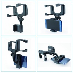 iPhone Samsung GPS Smartphone carro traseiro vista espelho 360 graus telefone titular